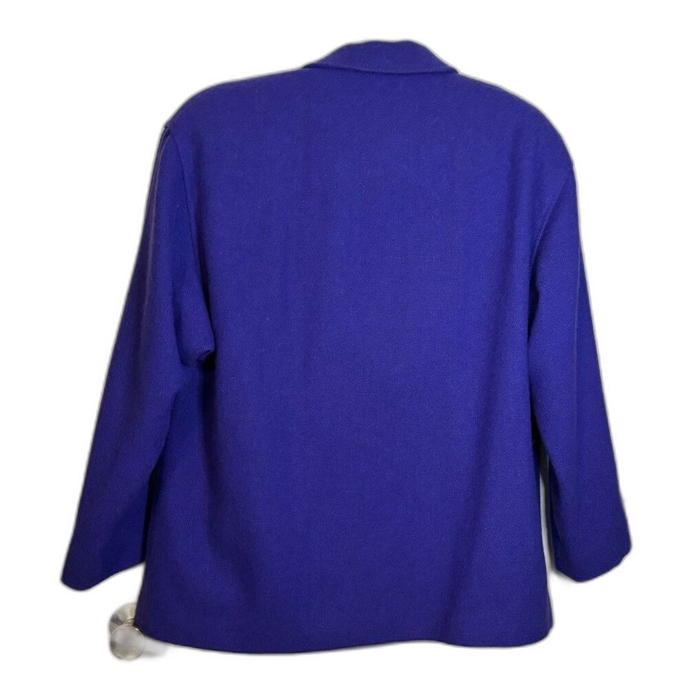 Vintage Pendleton Pure Virgin Wool Blazer Royal Blue Large - Picture 2 of 10